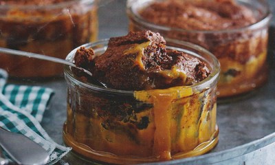 picture of Chocolate and salted caramel puddings
 Chocolate